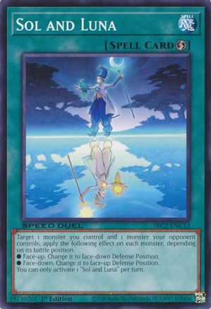 Image of Sol and Luna (SBC2-ENC12) - Speed Duel: Battle City Finals 1st Edition