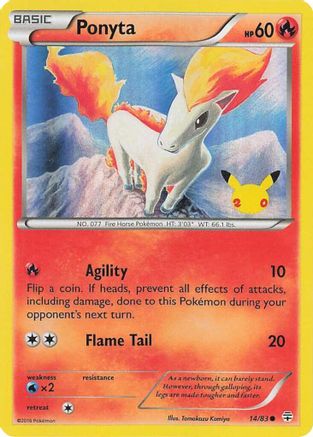 Image of Ponyta 014  - Holofoil Celebrations - Promo