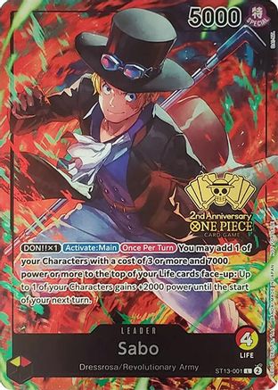 Image of Sabo (2nd Anniversary Tournament) (ST13-001) - One Piece Promotion Cards Foil