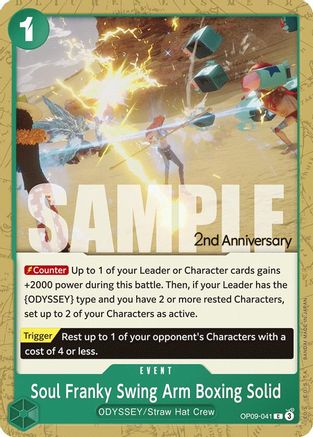 Image of Soul Franky Swing Arm Boxing Solid (OP09-041) - Emperors in the New World: 2nd Anniversary Tournament Cards