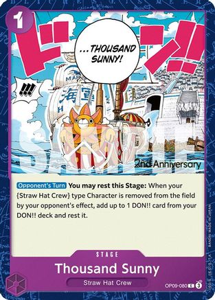 Image of Thousand Sunny (OP09-080) - Emperors in the New World: 2nd Anniversary Tournament Cards