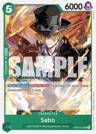 Image of Sabo (027) (OP09-027) - Emperors in the New World: 2nd Anniversary Tournament Cards