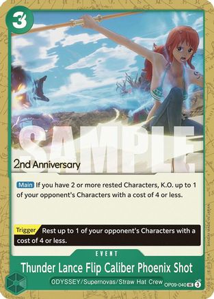 Image of Thunder Lance Flip Caliber Phoenix Shot (OP09-040) - Emperors in the New World: 2nd Anniversary Tournament Cards
