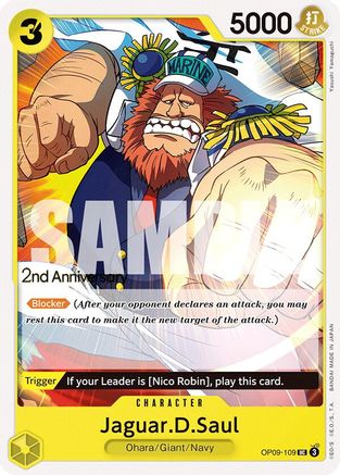 Image of Jaguar.D.Saul (OP09-109) - Emperors in the New World: 2nd Anniversary Tournament Cards