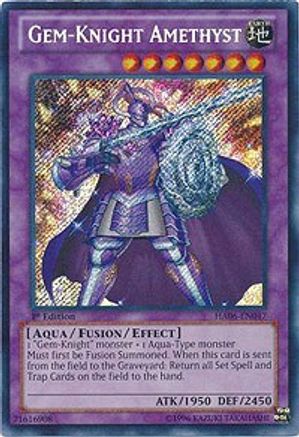 Image of Gem-Knight Amethyst (HA06-EN047) - Hidden Arsenal 6: Omega Xyz 1st Edition