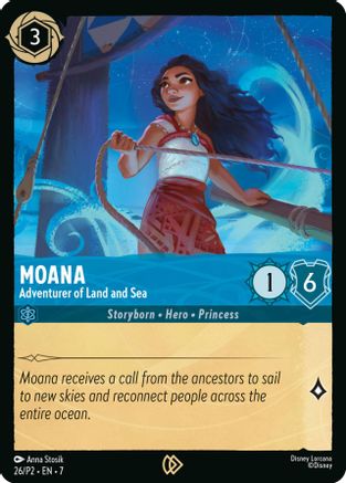 Image of Moana - Adventurer of Land and Sea (26) - Disney Lorcana Promo Cards Cold Foil