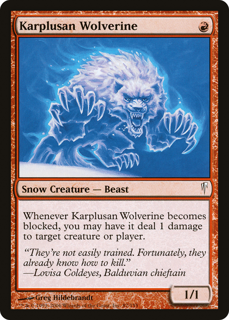 Image of Karplusan Wolverine (CSP-087) - Coldsnap Foil