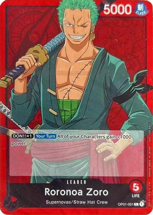 Image of Roronoa Zoro (OP01-001) - One Piece Demo Deck Cards