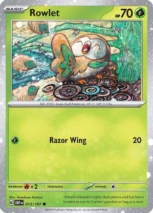 Image of Rowlet 013/197  - Holofoil Miscellaneous Cards & Products - Common