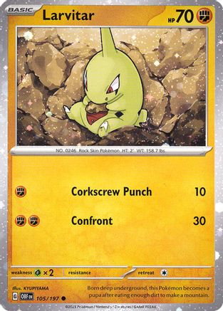 Image of Larvitar 105/197  - Holofoil Miscellaneous Cards & Products - Common