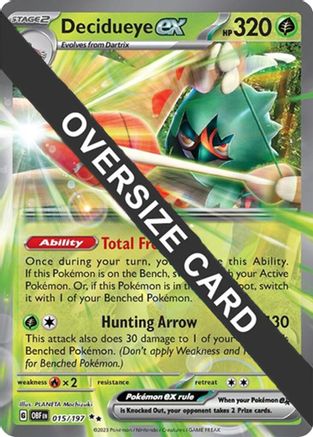 Image of Decidueye ex 015/197  - Holofoil Jumbo Cards - Double Rare