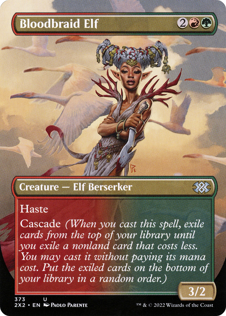 Image of Bloodbraid Elf (Borderless) (2X2-373) - Double Masters 2022 (Borderless)