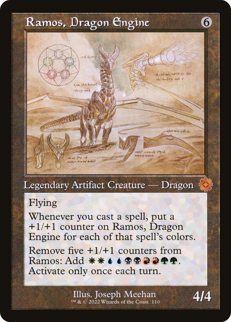 Image of Ramos, Dragon Engine (Schematic) (BRR-110) - The Brothers' War Retro Artifacts Foil
