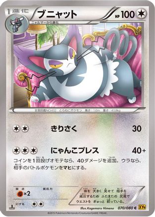 Image of Purugly (070/080) - XY9 Rage of the Broken Heavens 1st Edition