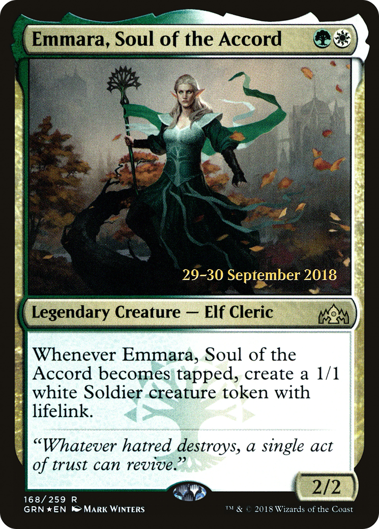 Image of Emmara, Soul of the Accord (PRE-168) - Guilds of Ravnica Promos Foil