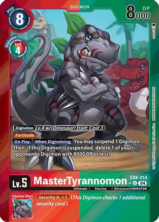 Image of MasterTyrannomon (Limited Foil) (EX8-014) - Chain of Liberation Foil