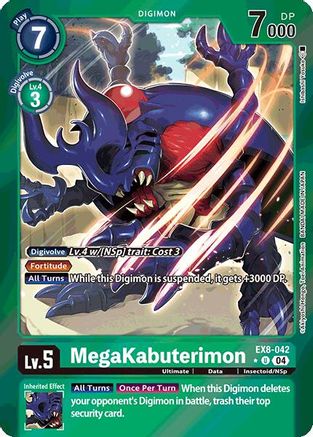 Image of MegaKabuterimon (Limited Foil) (EX8-042) - Chain of Liberation Foil