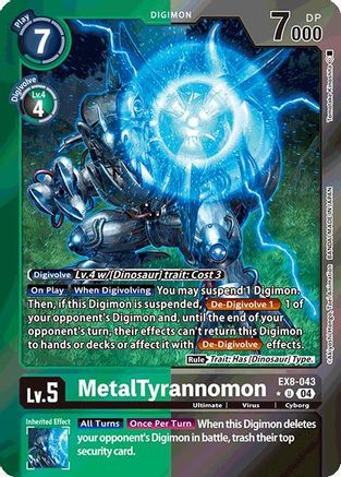Image of MetalTyrannomon (Limited Foil) (EX8-043) - Chain of Liberation Foil