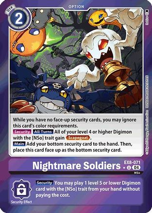 Image of Nightmare Soldiers (Limited Foil) (EX8-071) - Chain of Liberation Foil