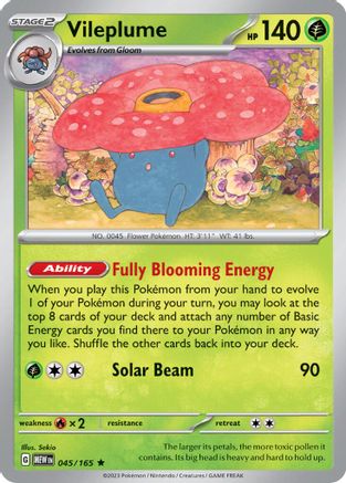 Image of Vileplume 045/165  Deck Exclusives - Rare