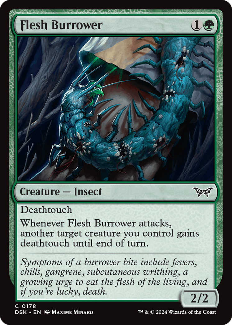 Image of Flesh Burrower (DSK-178) - Duskmourn: House of Horror