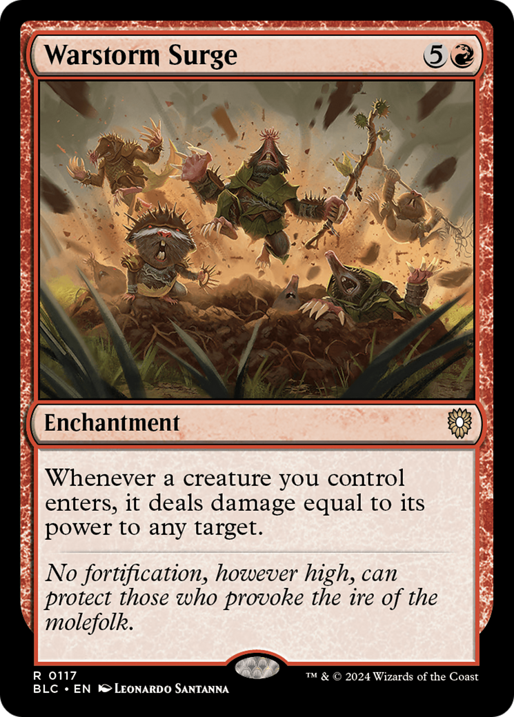 Image of Warstorm Surge (BLC-117) - Bloomburrow Commander