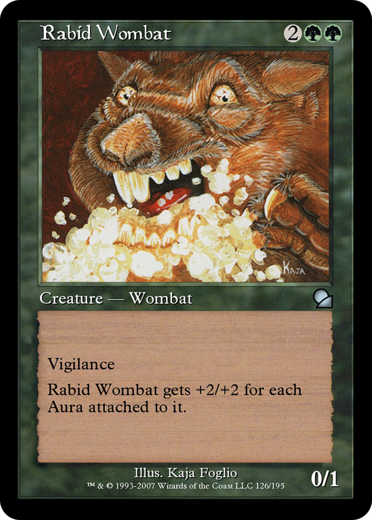 Image of Rabid Wombat (ME1-126) - Masters Edition Foil
