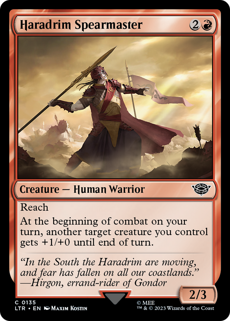 Image of Haradrim Spearmaster (LTR-135) - The Lord of the Rings: Tales of Middle-earth Foil