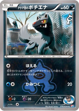 Image of Team Aqua's Poochyena (016/034) - CP1 Magma Gang vs Aqua Gang Double Crisis 1st Edition