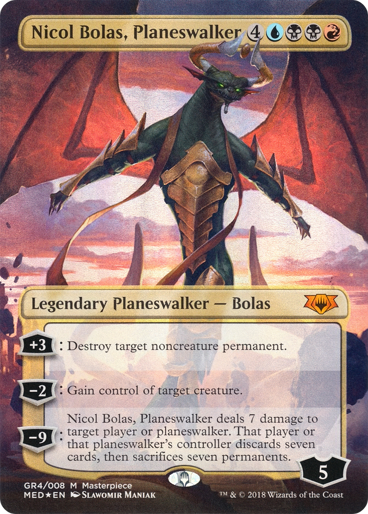 Image of Nicol Bolas, Planeswalker (MED-GR4) - Mythic Edition (Borderless) Foil