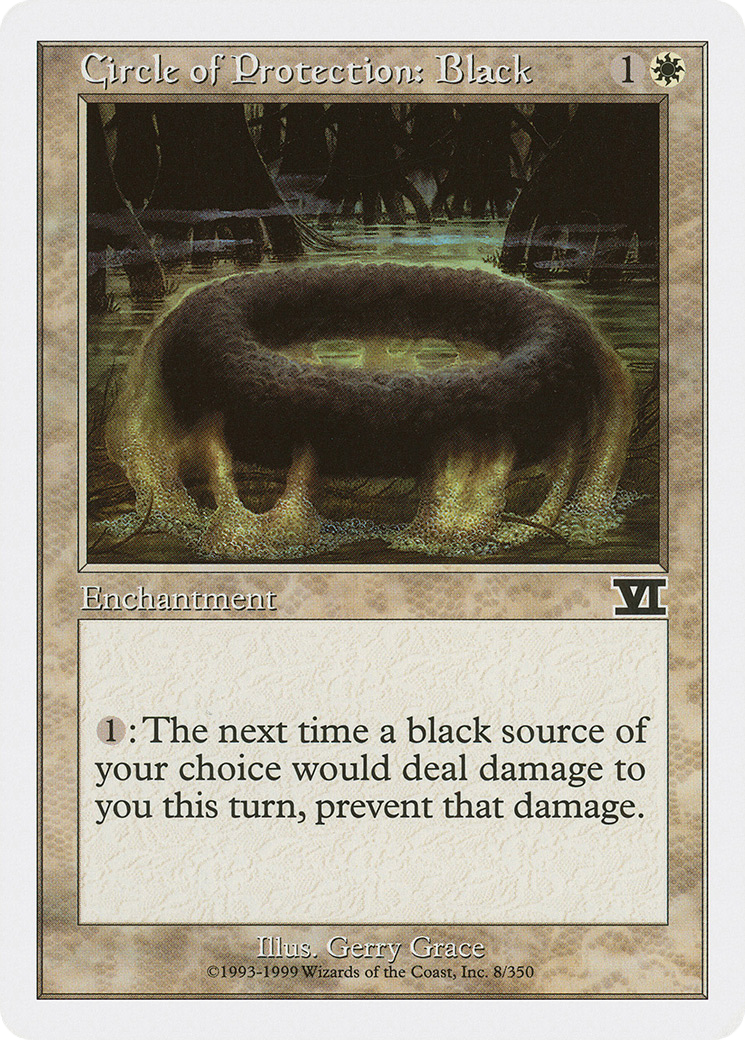 Image of Circle of Protection: Black (6ED-008) - Classic Sixth Edition