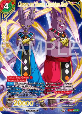 Image of Champa and Beerus, Capricious Gods (Championship 2024 Finals Pack) (Gold Stamped) (DB1-088) - Tournament Promotion Cards Foil