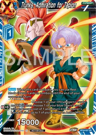 Image of Trunks, Admiration for Tapion (Championship 2024 Finals Zenkai Pack) (BT24-027) - Tournament Promotion Cards Foil