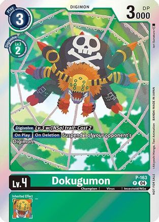 Image of Dokugumon (-Chain of Liberation- Upgrade Pack (P-163) - Digimon Promotion Cards Foil