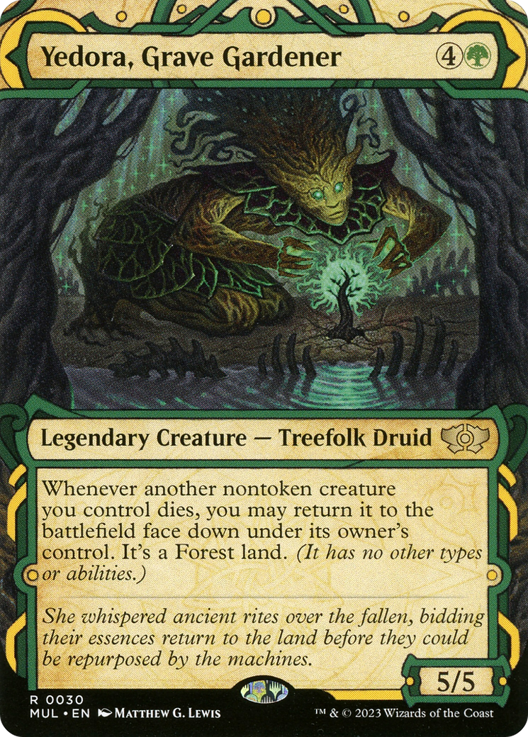Image of Yedora, Grave Gardener (MUL-030) - Multiverse Legends: (Showcase) (Borderless) Foil
