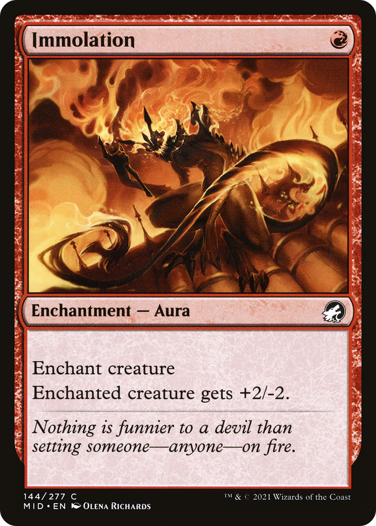 Image of Immolation (MID-144) - Innistrad: Midnight Hunt Foil