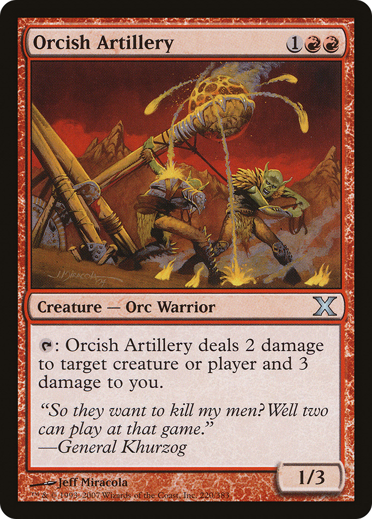 Image of Orcish Artillery (10E-220) - Tenth Edition Foil
