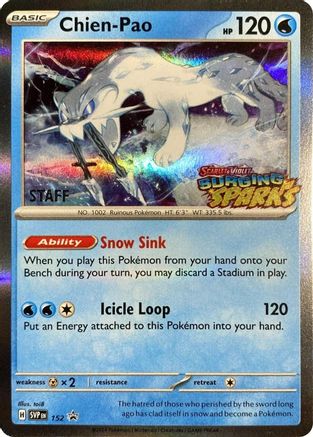 Image of Chien-Pao (Staff) 152  - Holofoil SV Scarlet & Violet Promo Cards - Promo