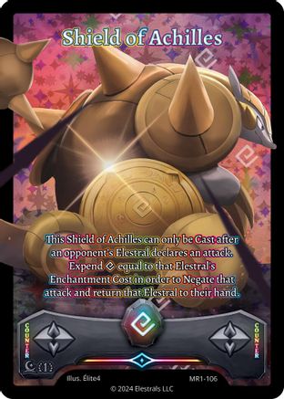 Image of Shield of Achilles (Full Art) (MR1-106) - Moonrise Holo