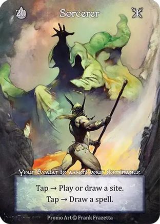 Image of Sorcerer (Store Alternate Art Promo) (Foil)  - Arthurian Legends Promo Foil