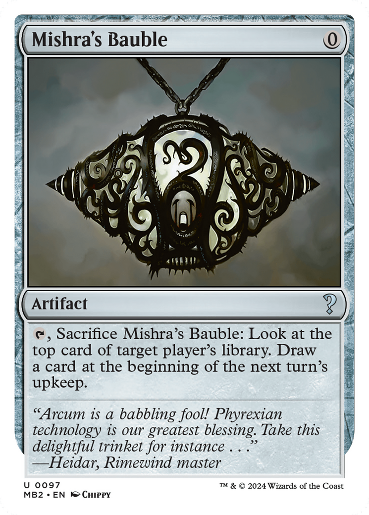 Image of Mishra's Bauble (White Border) (MB2-097) - Mystery Booster 2