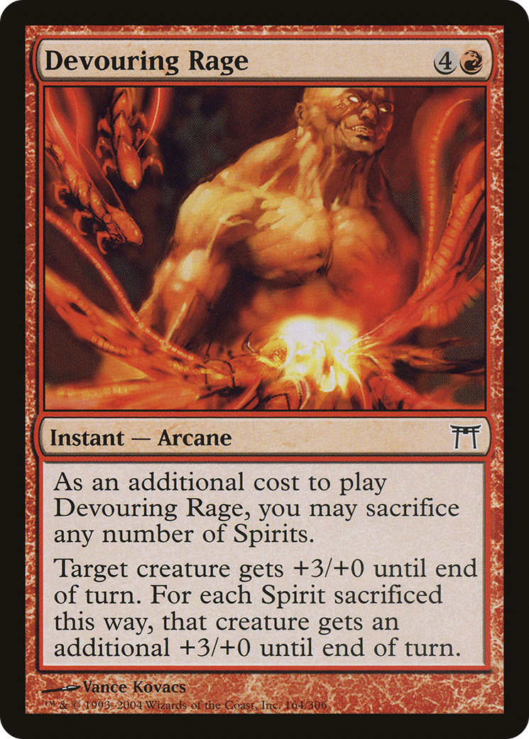 Image of Devouring Rage (CHK-164) - Champions of Kamigawa