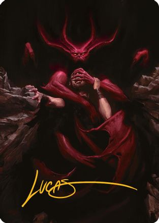 Image of Infernal Grasp Art Card (Gold-Stamped Signature) (AAINR-010) - Art Series: Innistrad Remastered