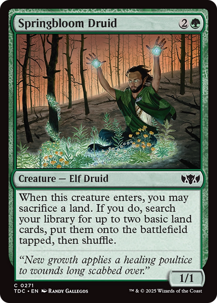 Image of Springbloom Druid (TDC-271) - Commander: Tarkir: Dragonstorm