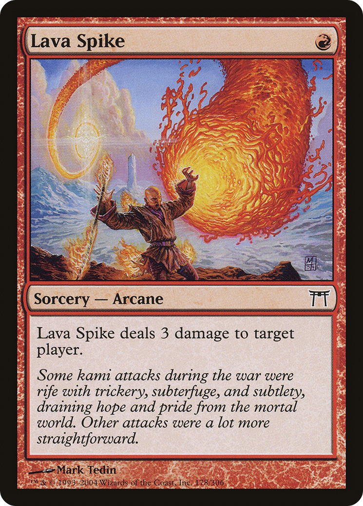 Image of Lava Spike (CHK-178) - Champions of Kamigawa