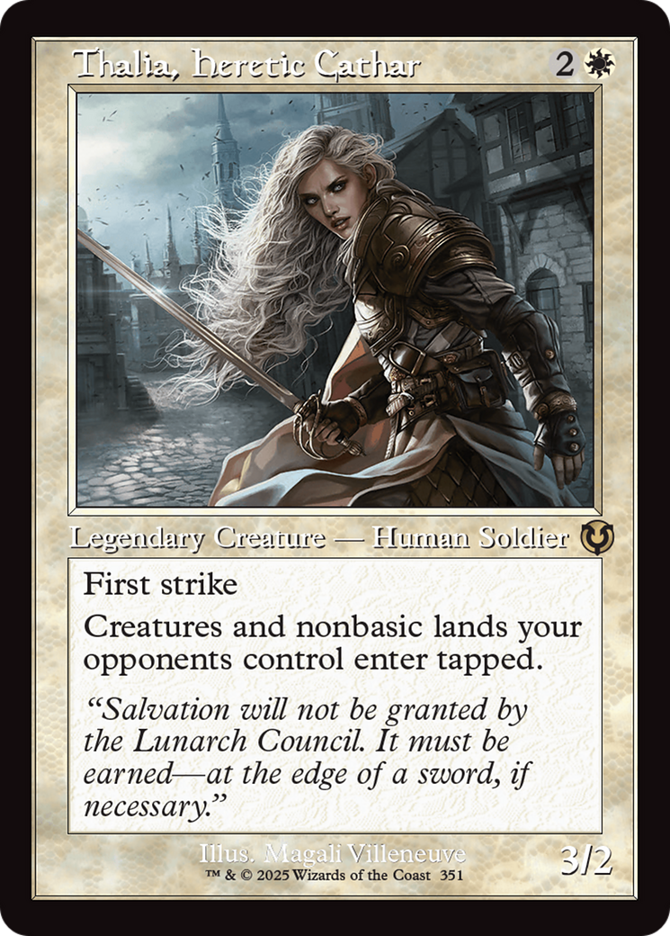 Image of Thalia, Heretic Cathar (Retro Frame) (INR-351) - Innistrad Remastered
