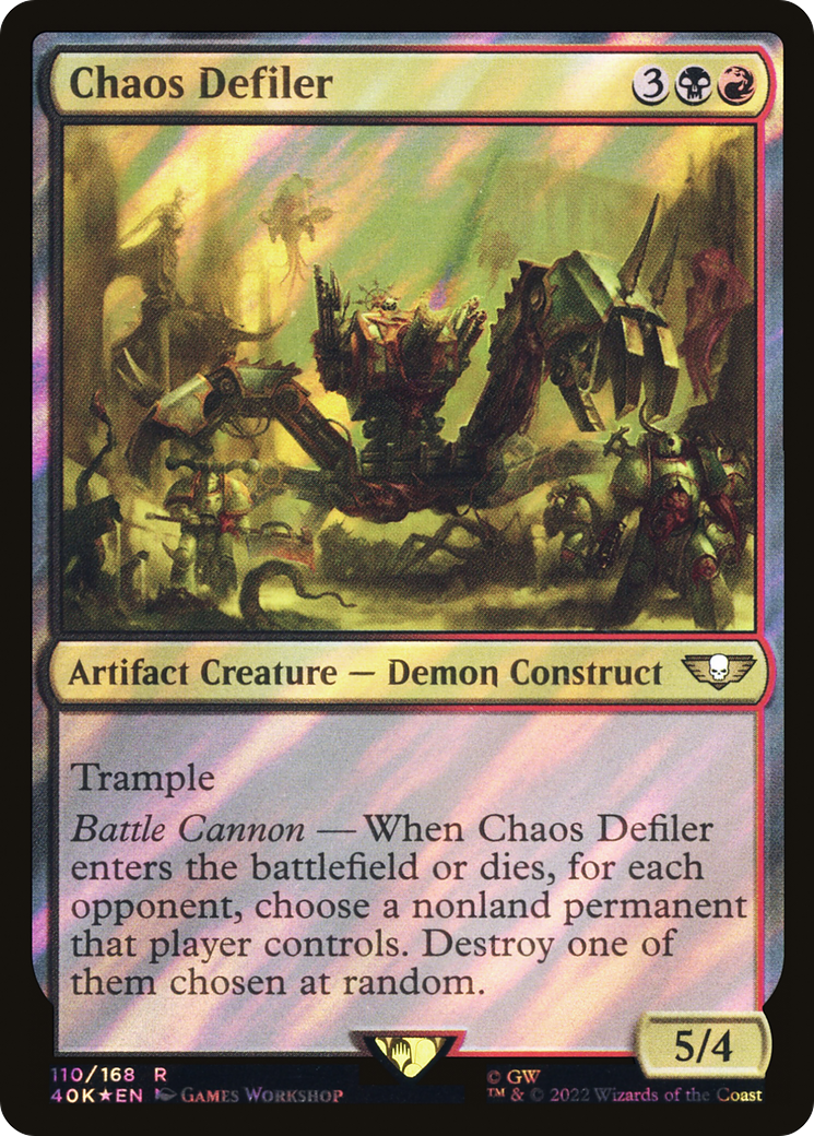 Image of Chaos Defiler (Surge Foil) (40K-110) - Warhammer 40,000 Commander Foil