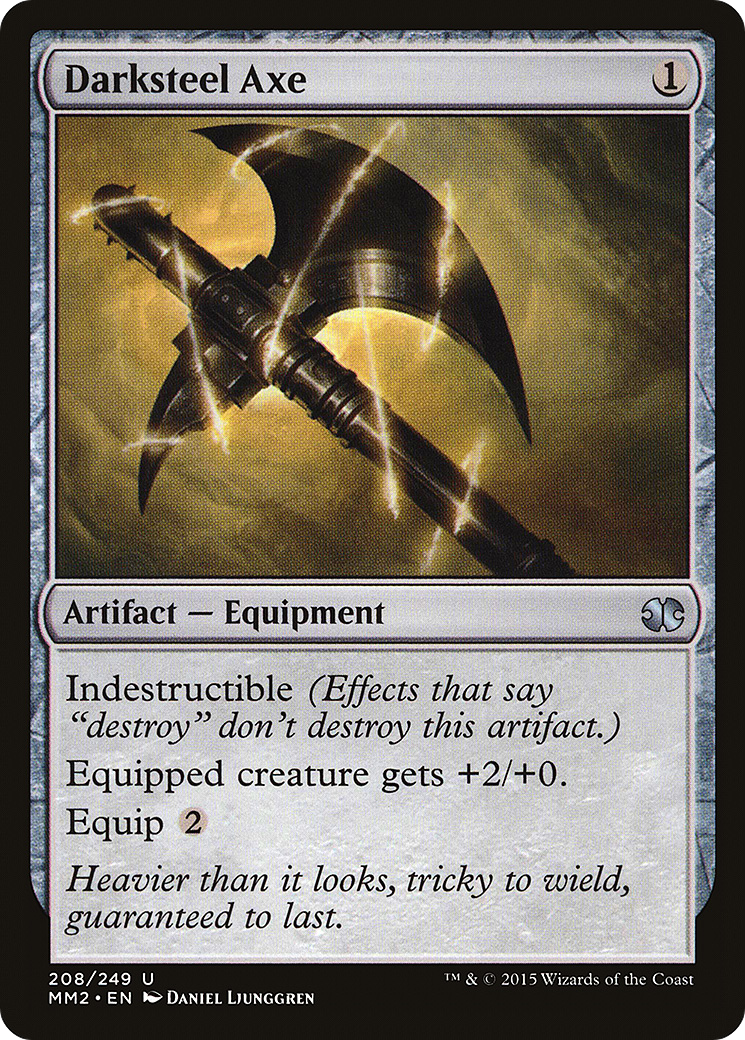 Image of Darksteel Axe (MM2-208) - Modern Masters 2015 Foil