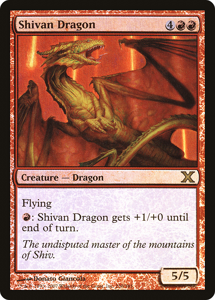 Image of Shivan Dragon (10E-230★) - Tenth Edition Foil