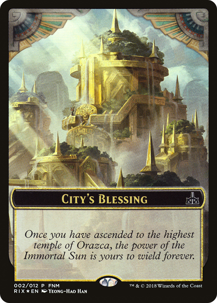 Image of City's Blessing // Elemental Double-sided Token (FNM-002) - Friday Night Magic 2018 Foil